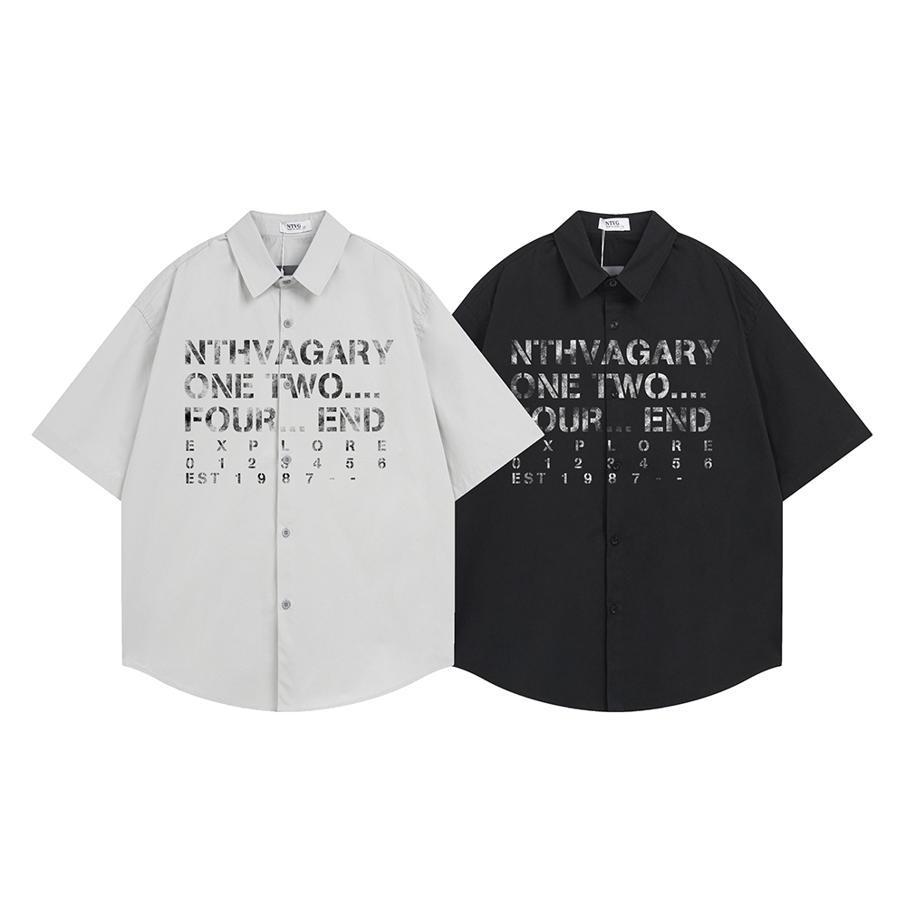 Men'S Fashion Reviews - Kemeja Cetak Huruf Fashion Kemeja Pria