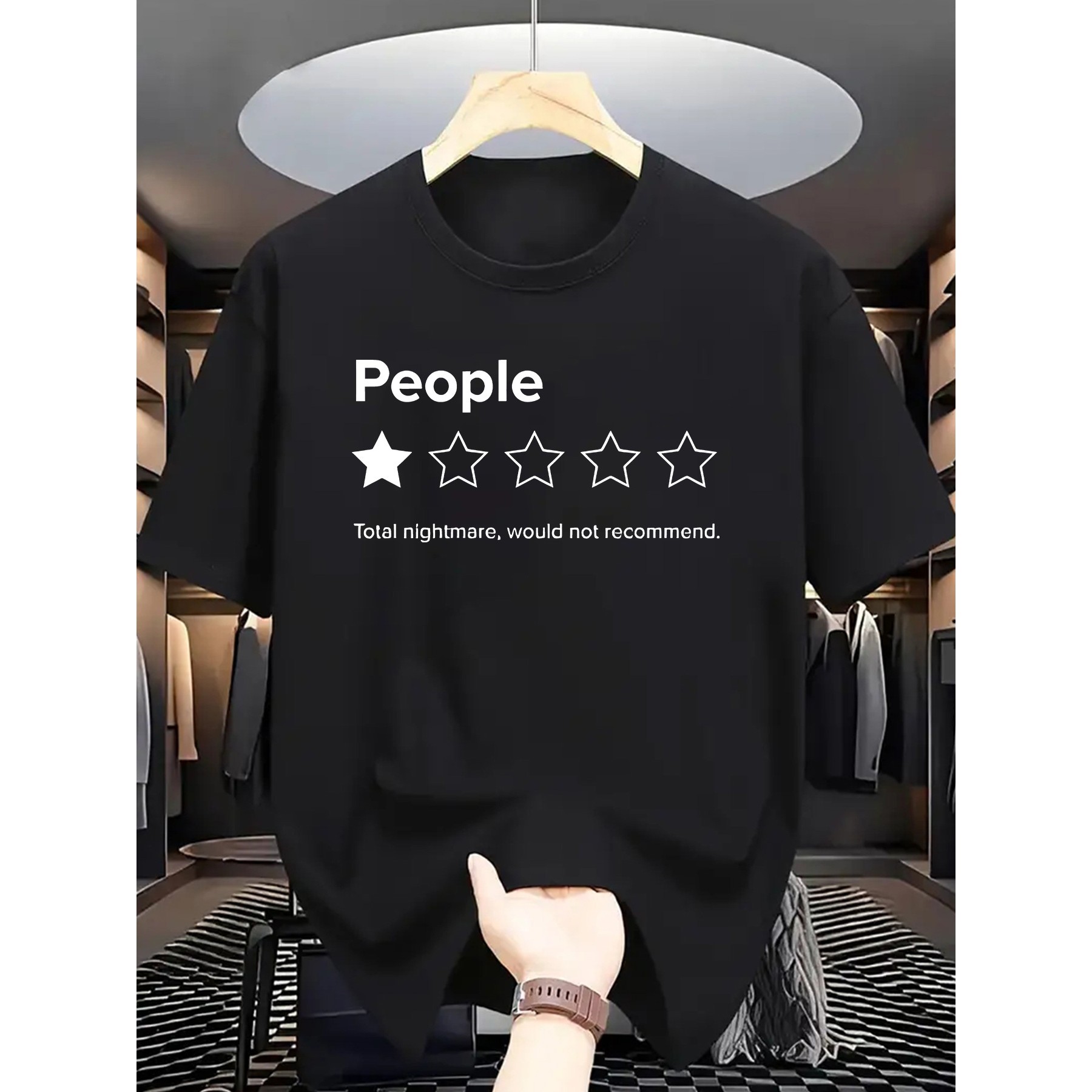 Men'S Fashion Reviews - Kaos Grafis Cetak Ulasan Bintang 1