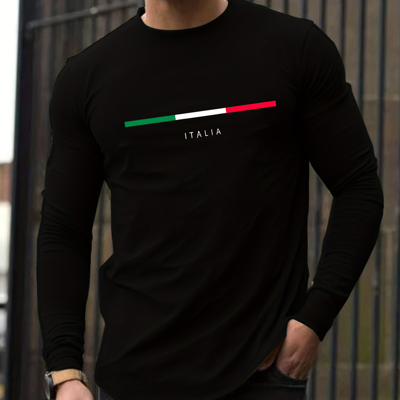 Mens Fashion Summer - Kaos oblong pria lengan panjang 100%