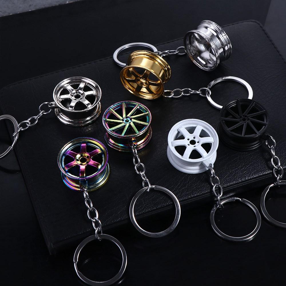 Men'S Fashion Hub - Gantungan Kunci Unik Berbentuk Velg Mobil,