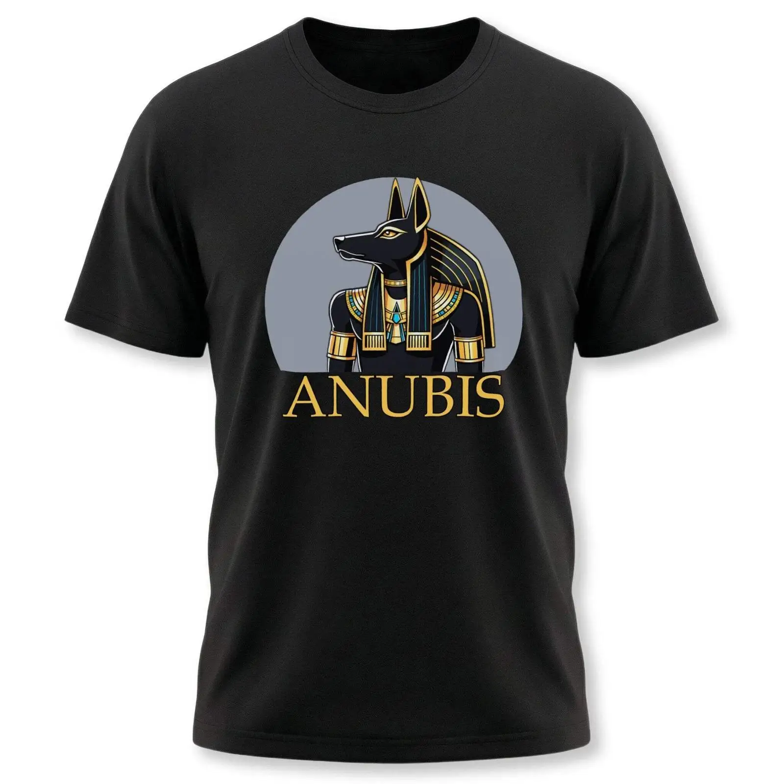 Men Fashion Egypt - Kaos Dewa Anubis Mesir dan Teks