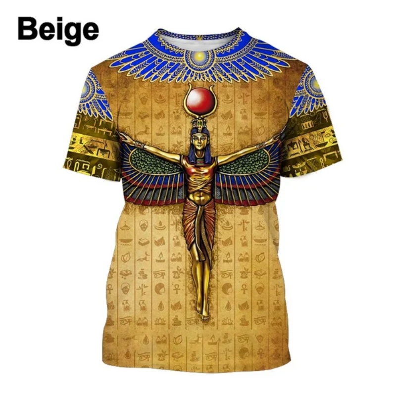 Men Fashion Egypt - Kaus Anubis Firaun Cetak 3D untuk