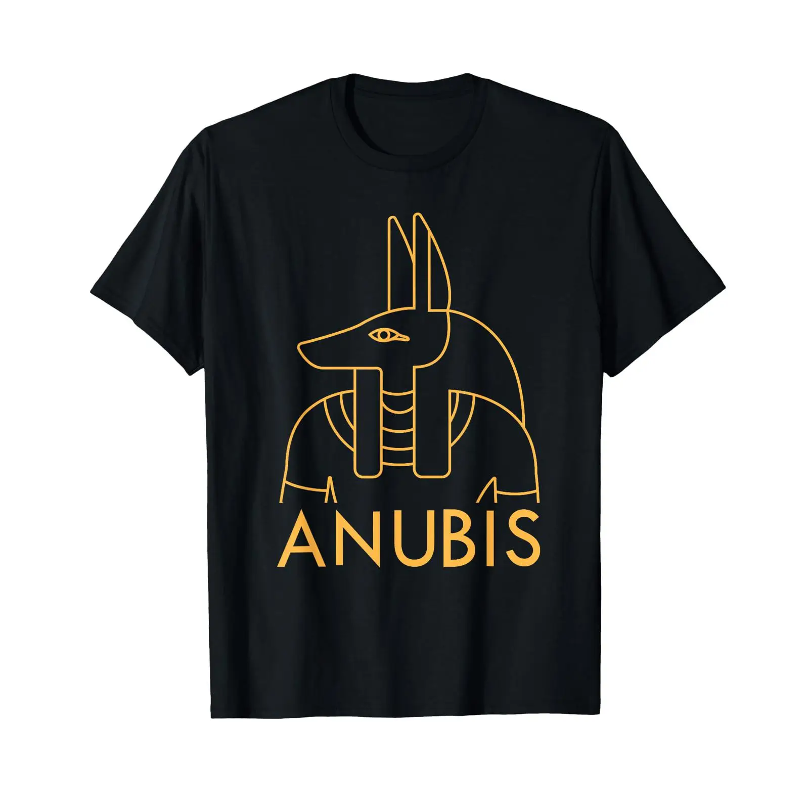 Men Fashion Egypt - Kaos Anubis Mesir Hitam Vintage, Bahan