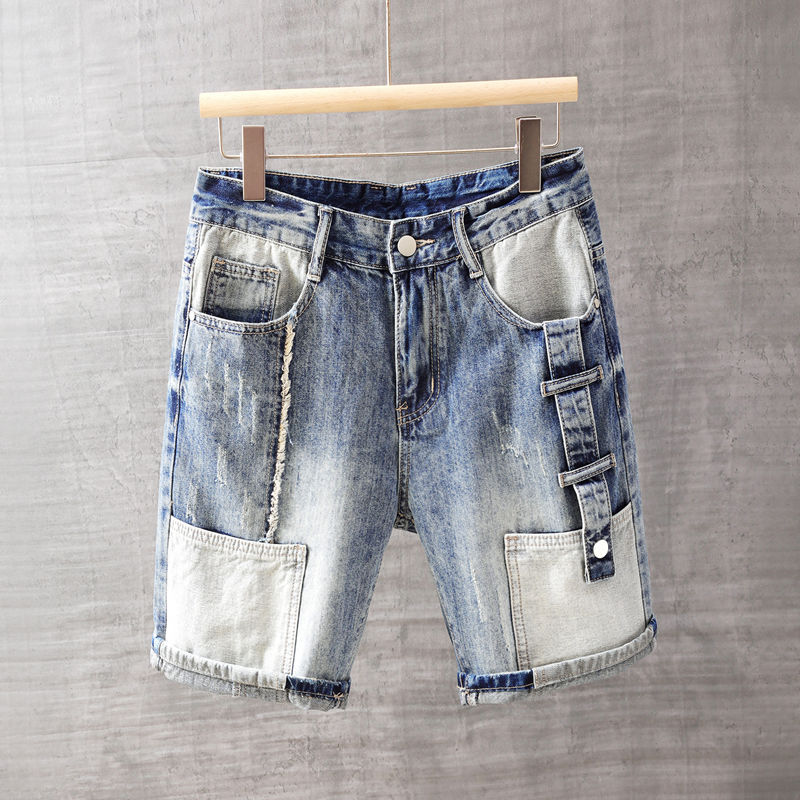 Men Fashion Jeans - Celana Jeans Pendek Pria dengan Saku