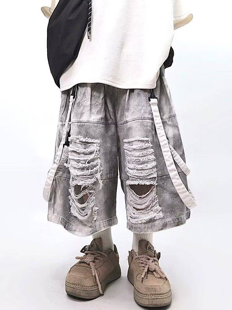 Men Fashion Jeans - Celana Jeans Pria Retro Hip-hop Model