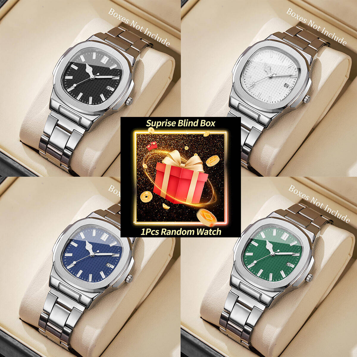 Men'S Fashion Box - 1 Buah Jam Tangan Misteri Kejutan