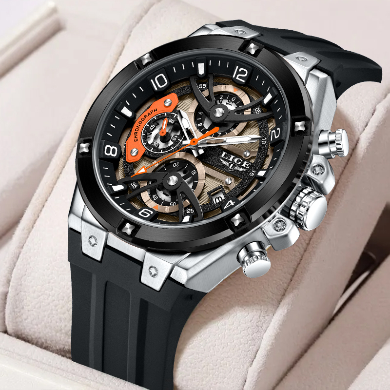 LIGE Jam Tangan Pria Kuarsa Fa - Men'S Fashion Box ulasan dan harga