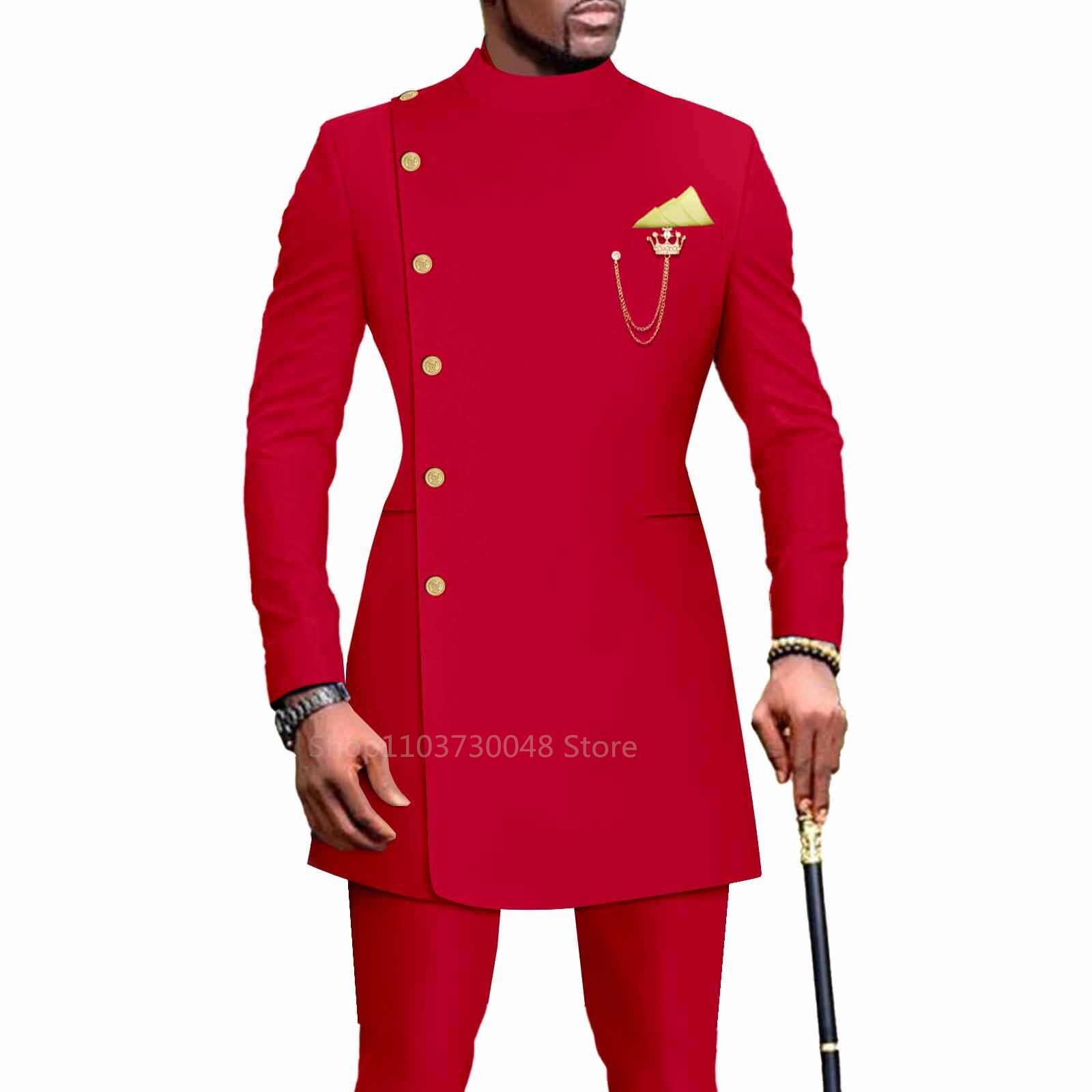 Desain Afrika Slim Fit 2 poton - Slim Fit Blazer Men ulasan dan harga