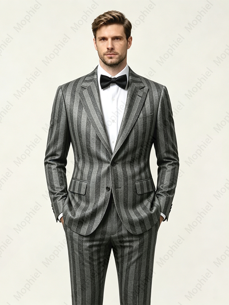 Jas Pria Hitam dan Abu-abu den - Slim Fit Blazer Men ulasan dan harga