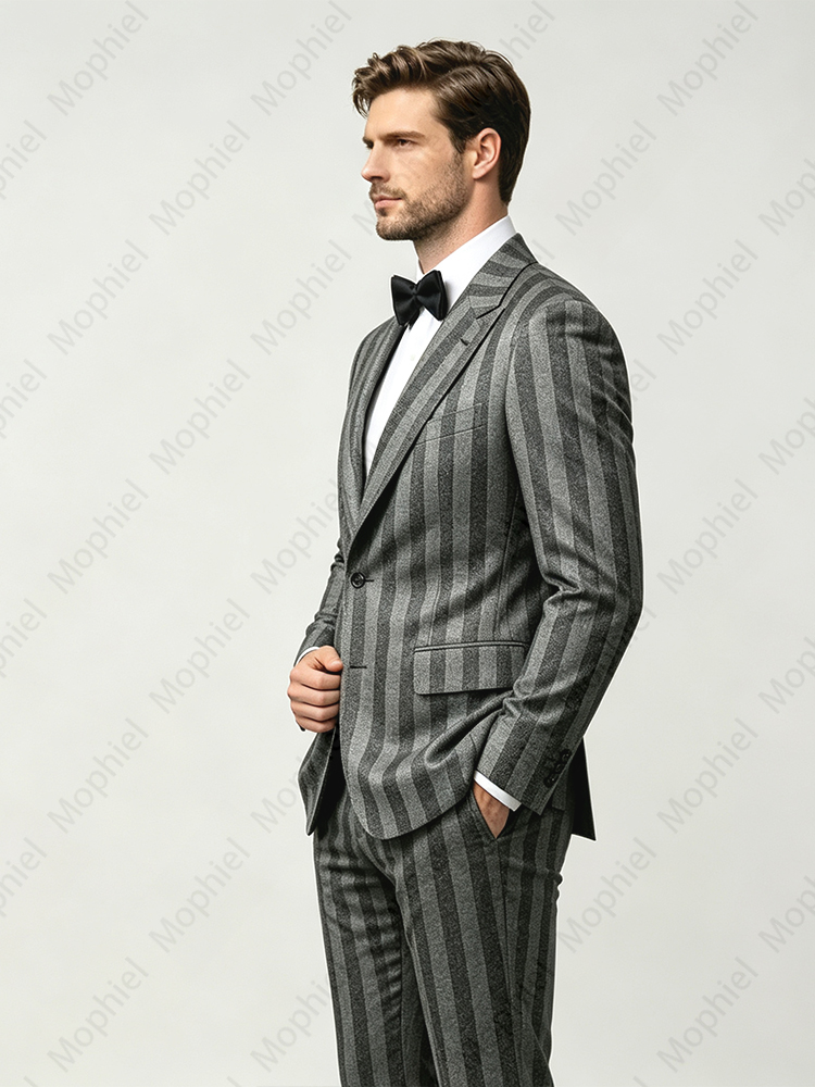 Jas Pria Hitam dan Abu-abu den - Slim Fit Blazer Men ulasan dan harga