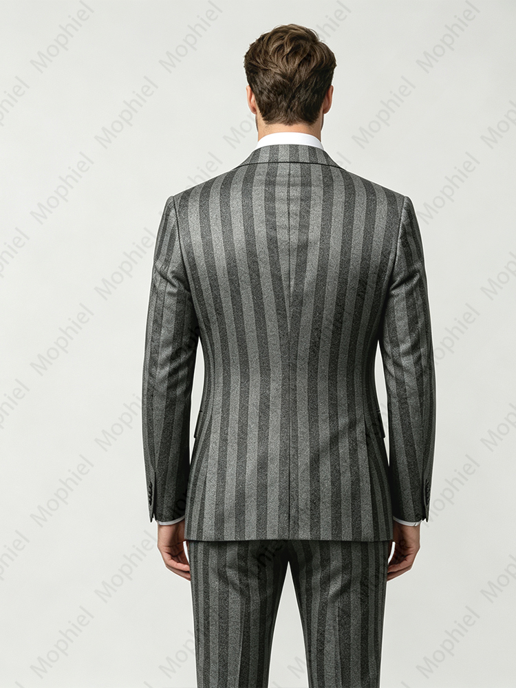 Jas Pria Hitam dan Abu-abu den - Slim Fit Blazer Men ulasan dan harga