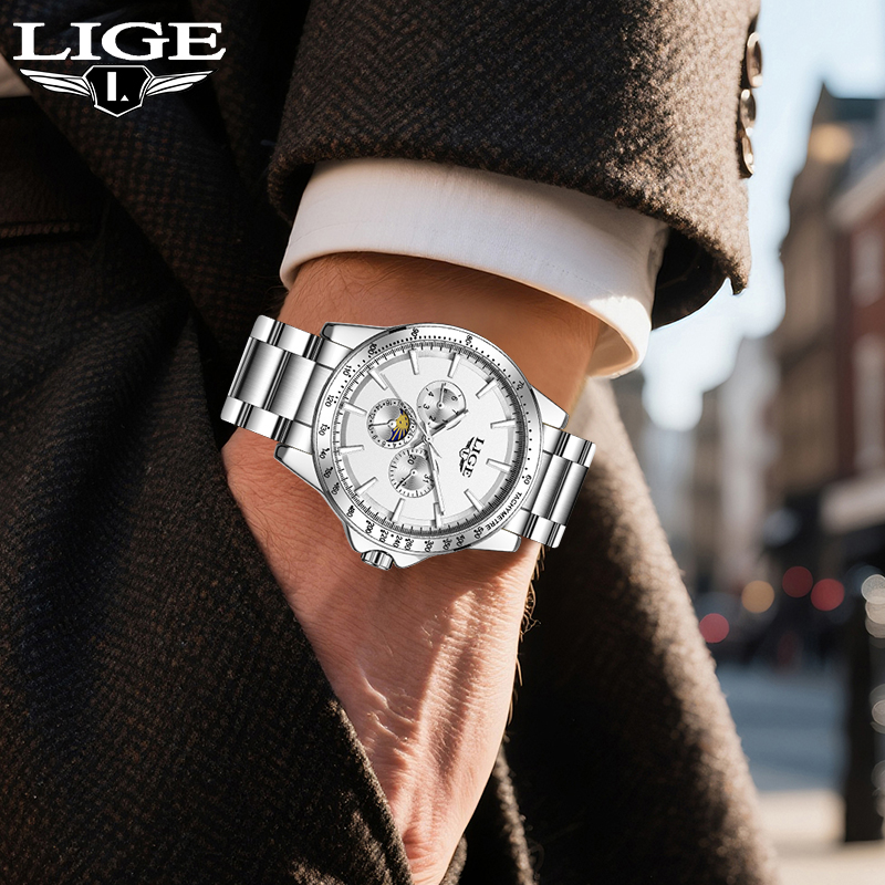 LIGE Jam Tangan Pria Kuarsa Be - Mens Fashion Week ulasan dan harga