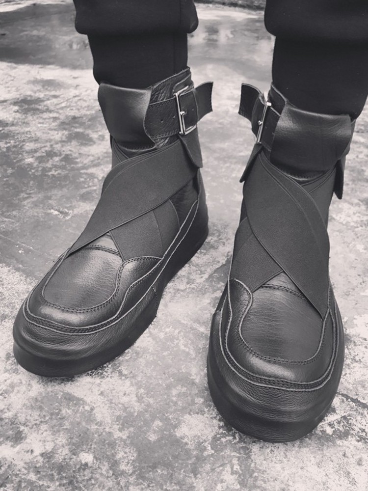 Sepatu Bot Ujung Bulat Patchwo - Men'S Fashion Footwear ulasan dan harga
