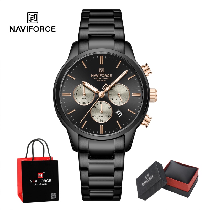 Jam Tangan Pria NAVIFORCE Quar - Men'S Fashion Box ulasan dan harga