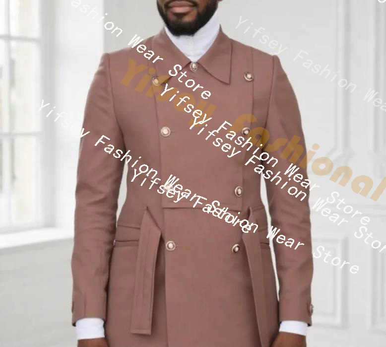 Setelan Jas Pria Cokelat Model - Slim Fit Blazer Men ulasan dan harga