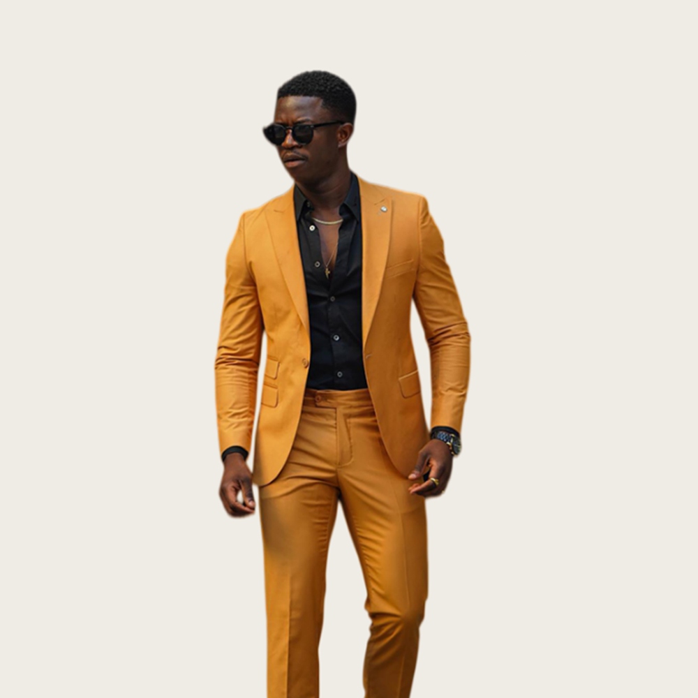 Setelan Pria Kuning Mustard 2P - Slim Fit Blazer Men ulasan dan harga