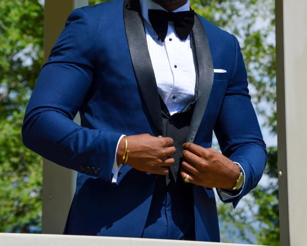 Jas Biru Celana Rompi Hitam Se - Slim Fit Blazer Men ulasan dan harga