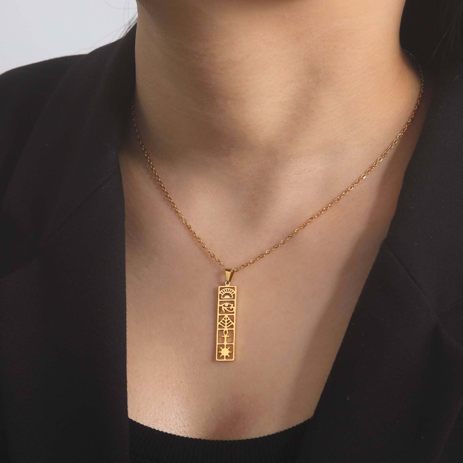 Skyrim kalung Hieroglyphs Mesi - Men Fashion Egypt ulasan dan harga