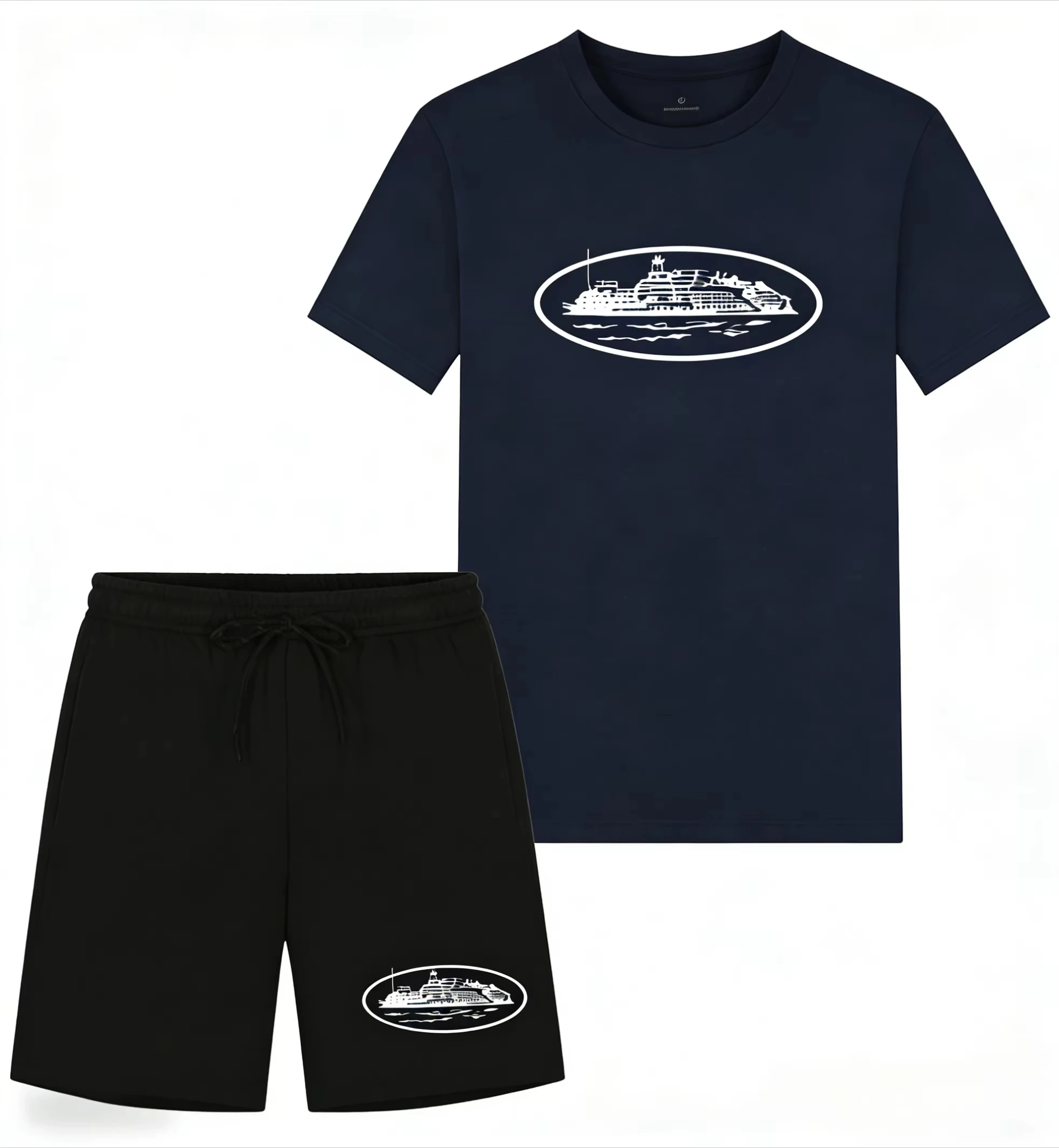 Kaos dan Celana Pendek Motif P - Men'S Fashion Course ulasan dan harga