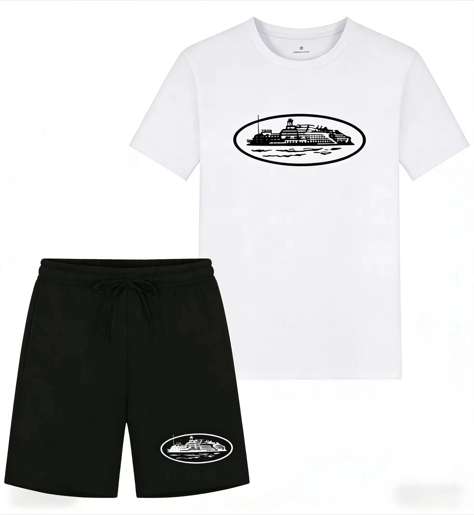 Kaos dan Celana Pendek Motif P - Men'S Fashion Course ulasan dan harga