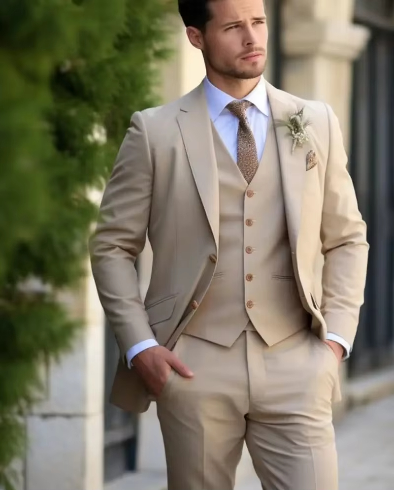 Setelan Pria Elegan Khaki Blaz - Slim Fit Blazer Men ulasan dan harga
