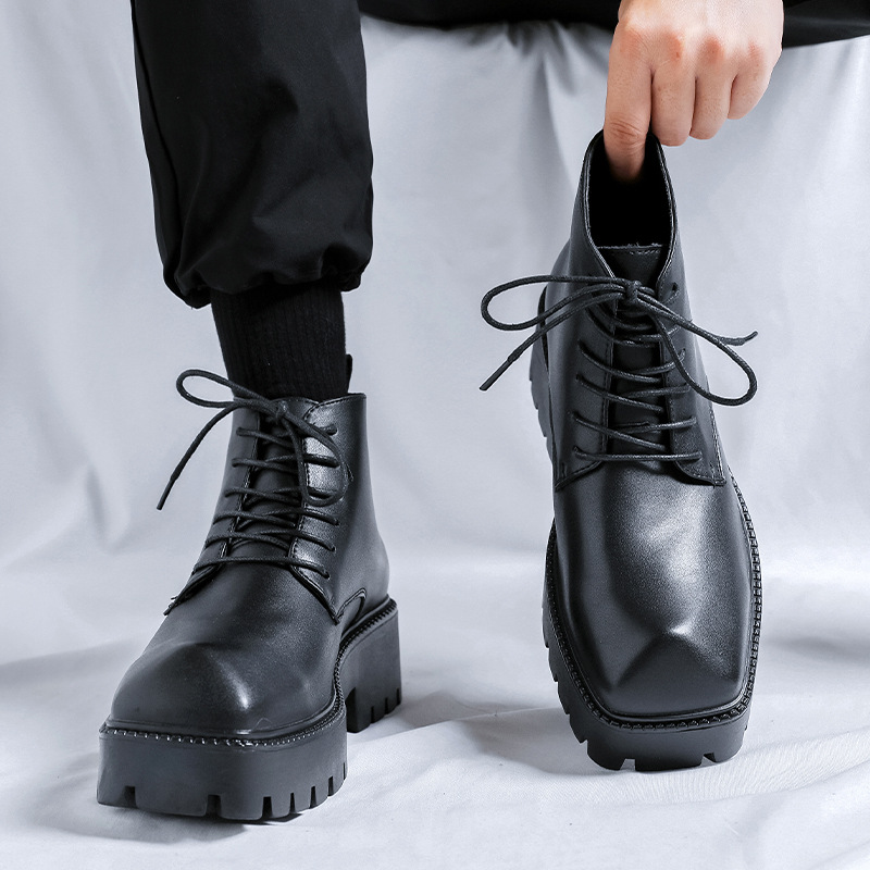 Sepatu bot kulit asli mewah pr - Men'S Fashion Luxury Brands ulasan dan harga
